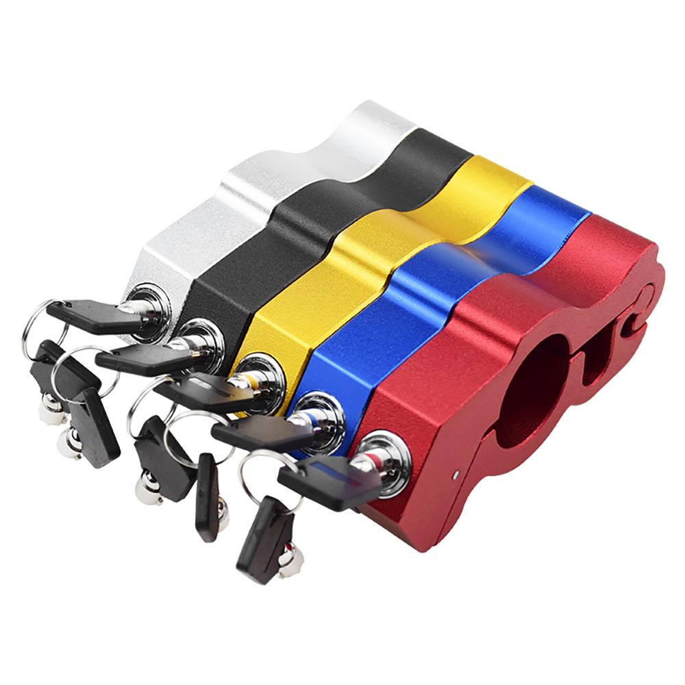 2 Keys Motorcycle Handlebar Lock Anti-theft Lock Motorcycle Electric Vehicle Aluminum Alloy Lock Solid Imitating Steal Locks