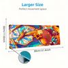 Charmander Mouse Pad, Large Gaming Desk Mat, Non-slip XXL Mousepad for Laptop & Tablet, Mini PC Playmat with Stitched Edges