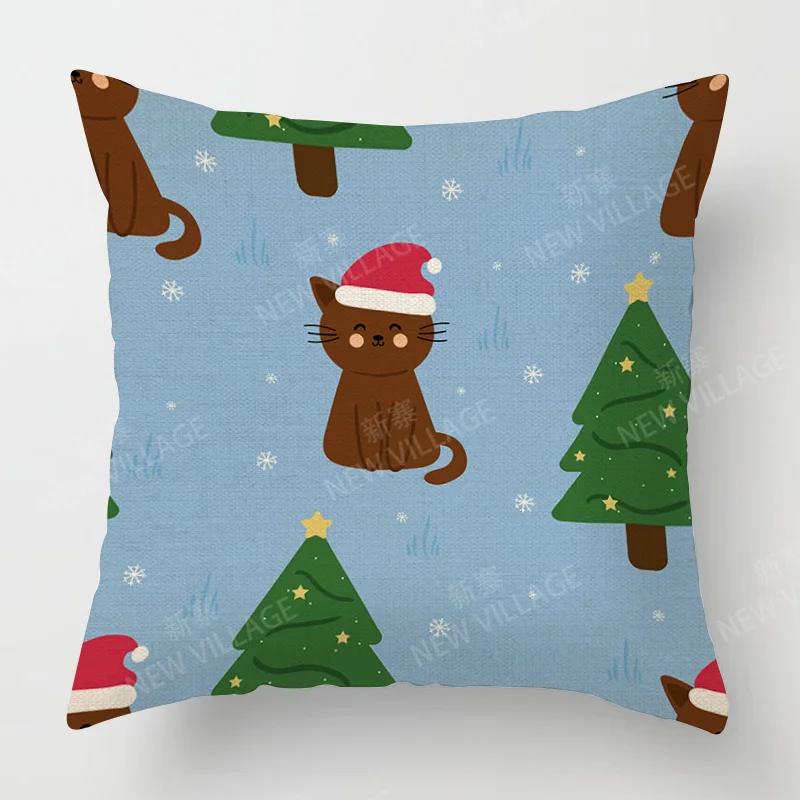 Modern Home Living Room Decor Throw Pillow Covers Cushion Sofa 35X35Cm 40X40 60X60Cm 45X45Cm 40*40Cm Pillowcase Merry Christmas
