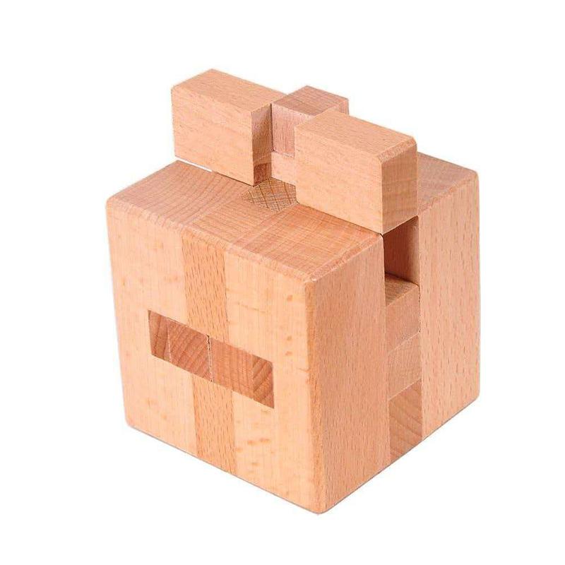Wooden Luban Lock Cube Puzzles Brain Teasers For Kids Adults Iq Test Logic Challenge Unlock Interlocking Toys Educational Gifts