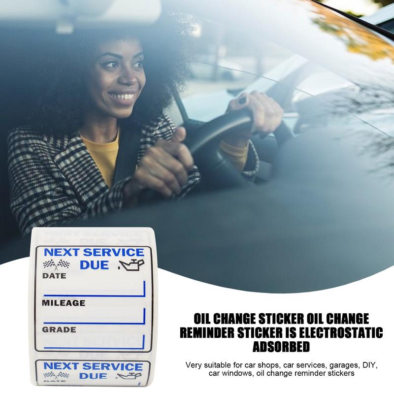Car Service Reminder Stickers 250 Sheets Car Service Stickers 2x2In Maintenance Reminder Stickers Oil Change Reminder Stickers