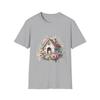 Floral Cottage T-Shirt, Vintage Garden Tee, Unisex Softstyle Apparel, Spring