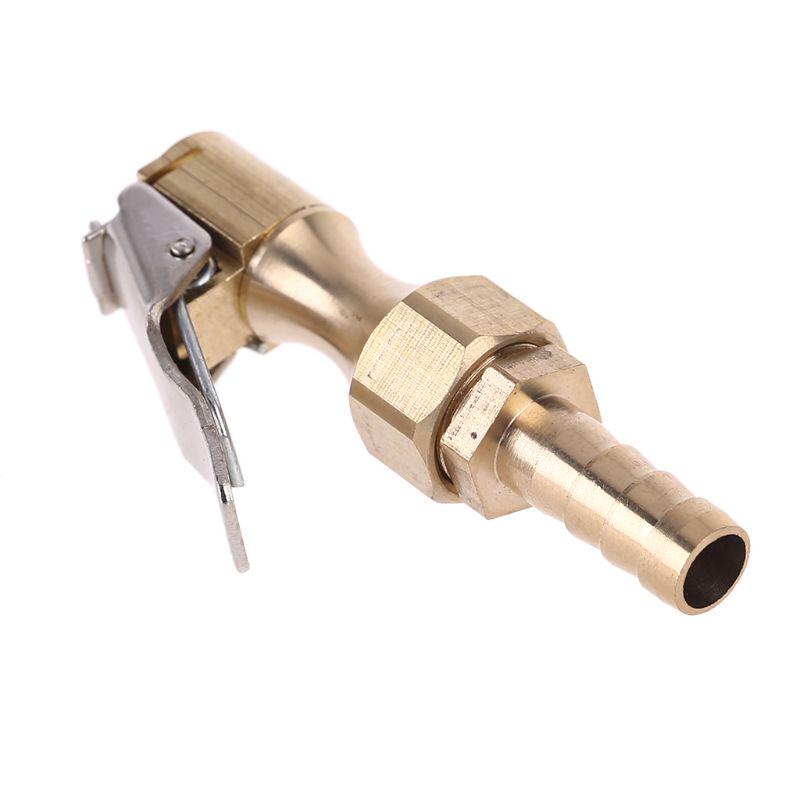 1/4" Lock On Metal Air Chucks Air Compressor Tire Inflator Tire Chuck with Clamp Connector for Hose Repair Inflate Chuck