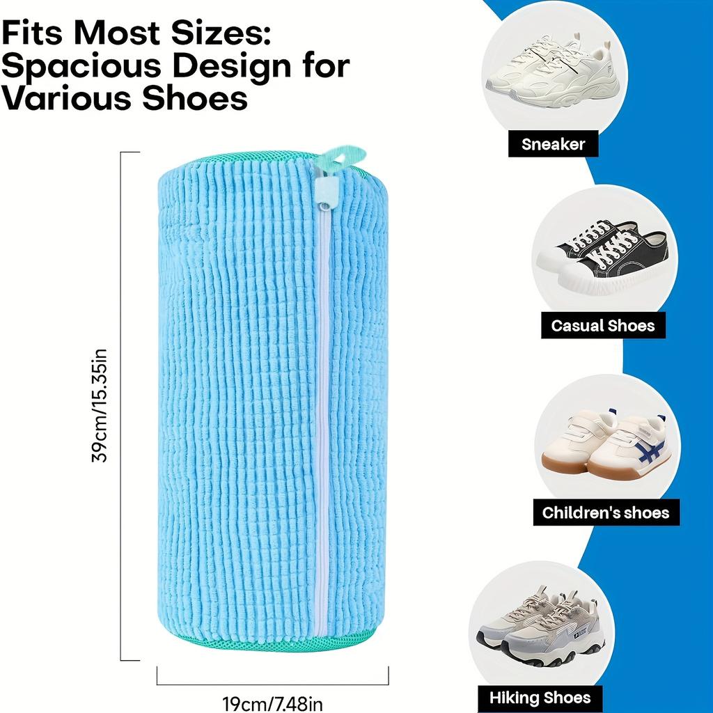 Shoe Washing Machine Bag Chenille Laundry Mesh Pouch Reusable Sneaker Cleaning Zipper Bag