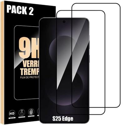 Tempered Glass for Samsung Galaxy S25 Edge - BOOLING - Full Coverage Shockproof Screen Protector - Pack of 2