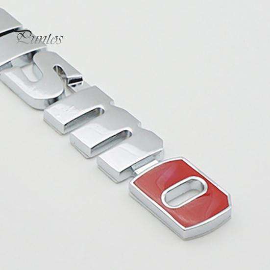 Car Badge Sticker Emblem Waterproof Easy To Paste Practical Decal 3D Letters Design for Decoration