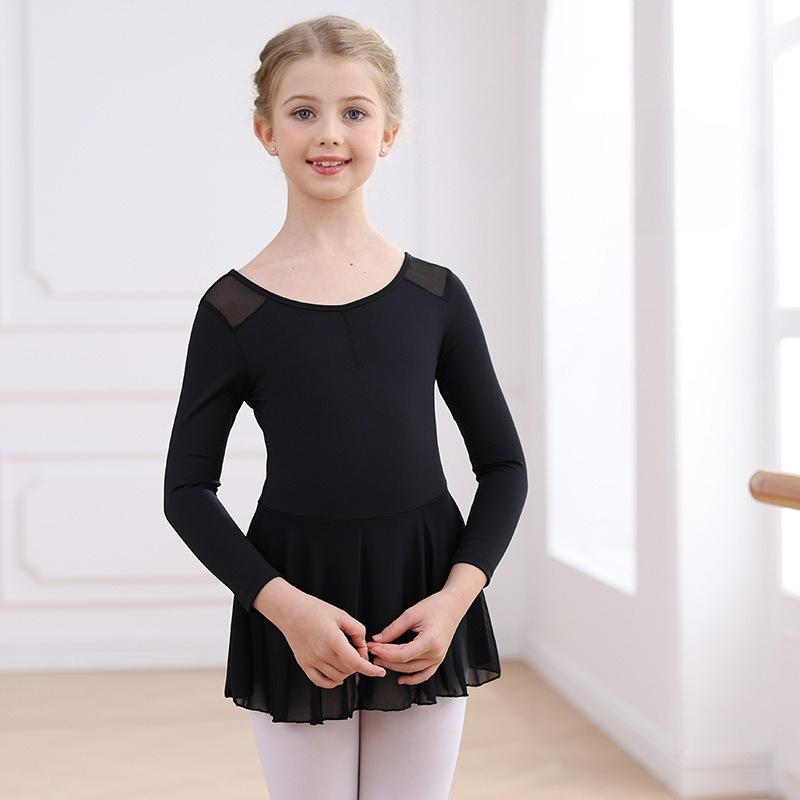 Children's Ballet Dance Clothes, Children's Practice Clothes, Women's One-piece Skirts, Long-sleeved Dance Clothes, Suspenders, One-piece Clothes