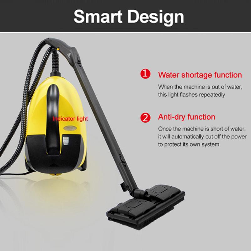 High Steam Cleaner Kill Mites Disinfector Home Kitchen 2000W  Electric Steam Cleaner for Stain Removal, Formaldehyde, Floor, Car