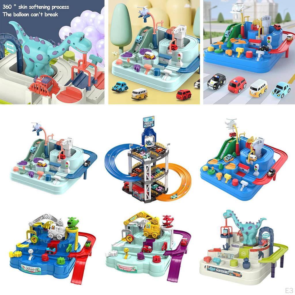 Car Adventure Toy, Race Track Toy Set Road Racing Puzzle Model Toys Rail for Toddlers Kids