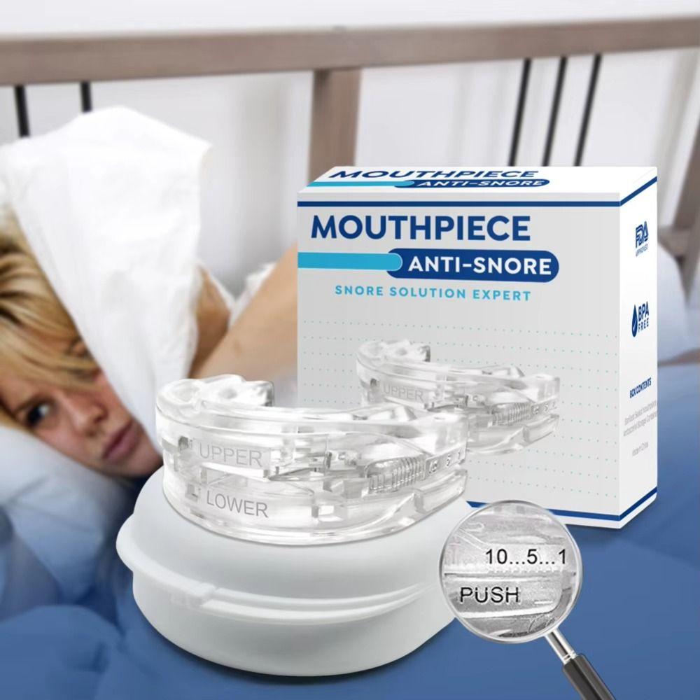 With Storage Box Anti Snoring Mouth Guard Adjustable Snoring Mouth Guard  Night Use