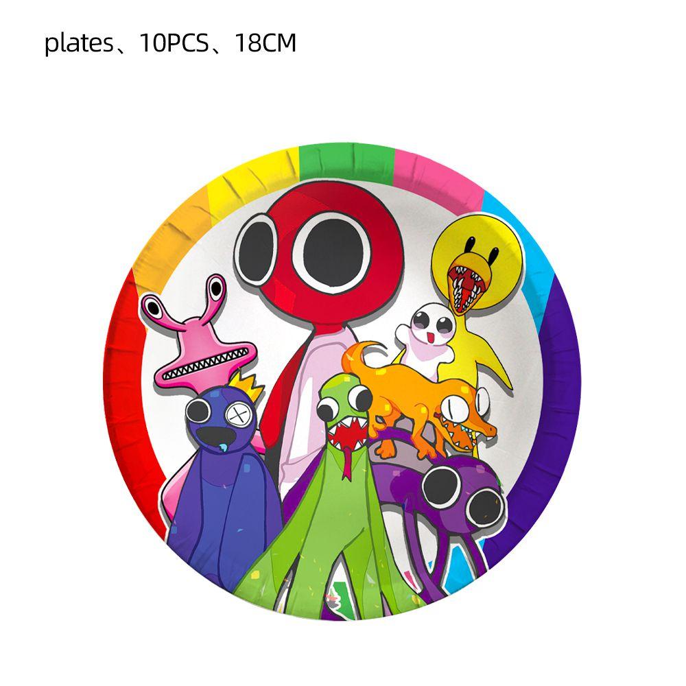 Rainbow Roblox Friends Party Supplies Banner Cake Topper Balloons Birthday Kids