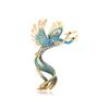 Chinese style retro enamel brooch color phoenix light luxury corsage women's pin suit jacket high-end accessories