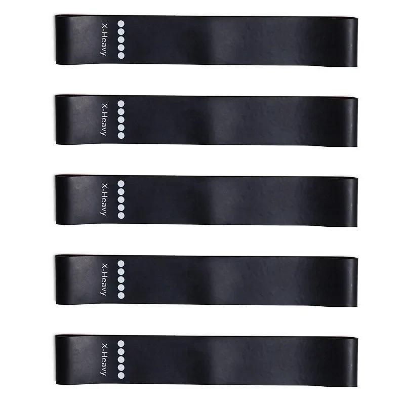 5 ST Motståndsband Set Yoga Elastiska Band Expander Squat Träningsbälte Pilates Crossfit Träning Fitnessband Gymutrustning