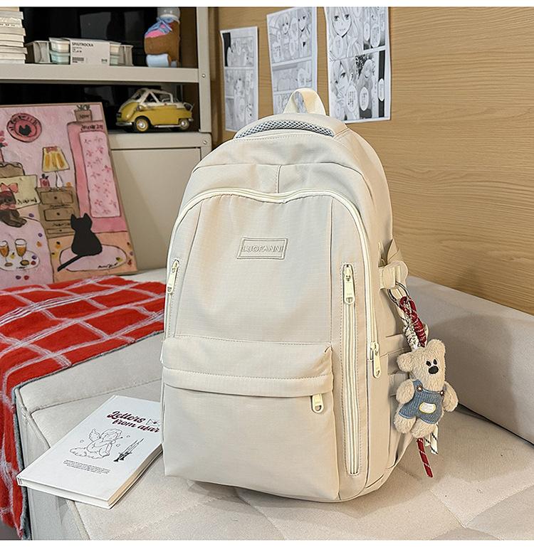 Schoolbag New Leisure Travel Backpack Stylish Simple Backpack College Style Female Junior High School Student College Student School Bag