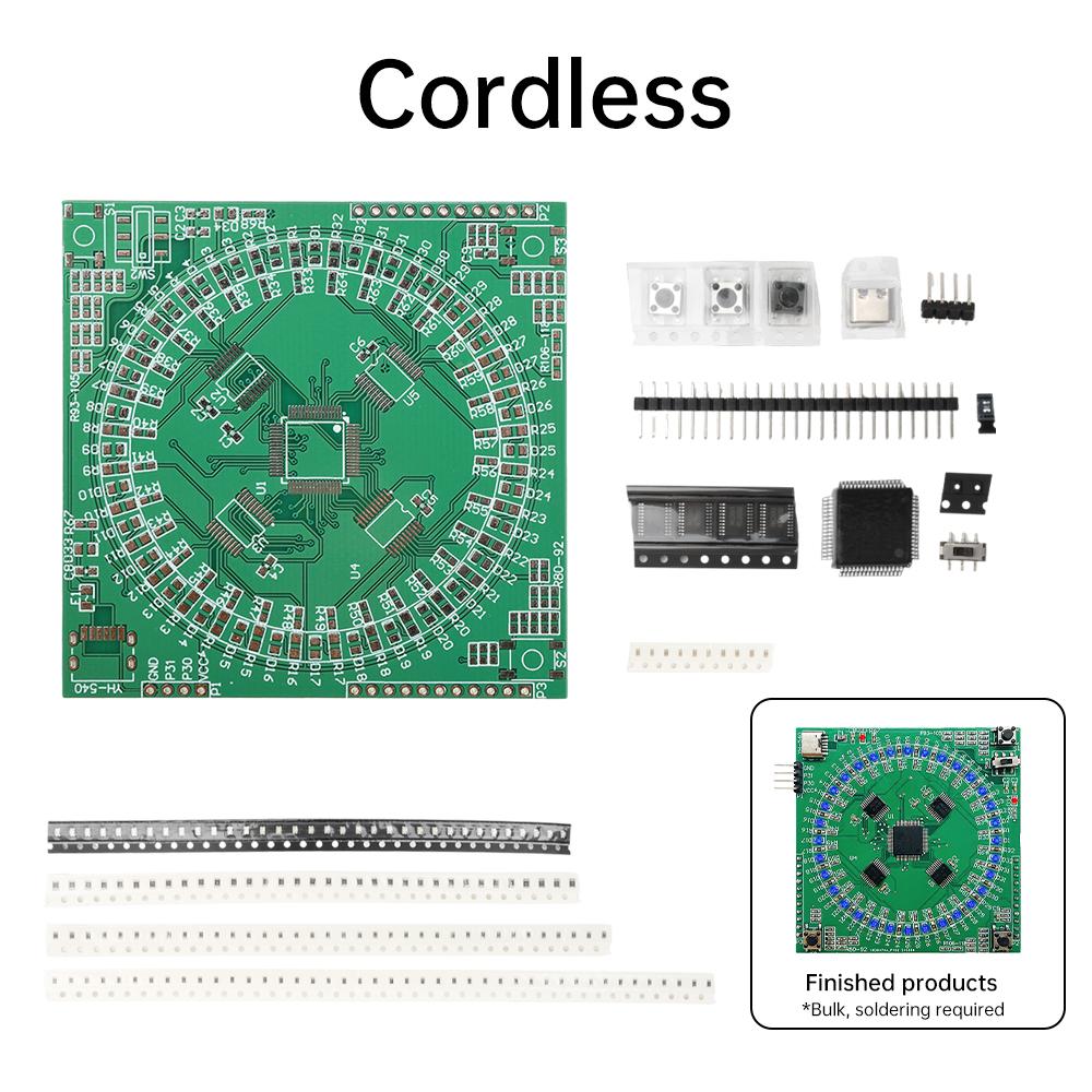 LQFP64 Lampa Płynąca LED Zestaw DIY Moduł Praktyki Lutowania PCB do Lutowania SMD Elektroniczne Komponenty Emitujące Światło dla Początkujących
