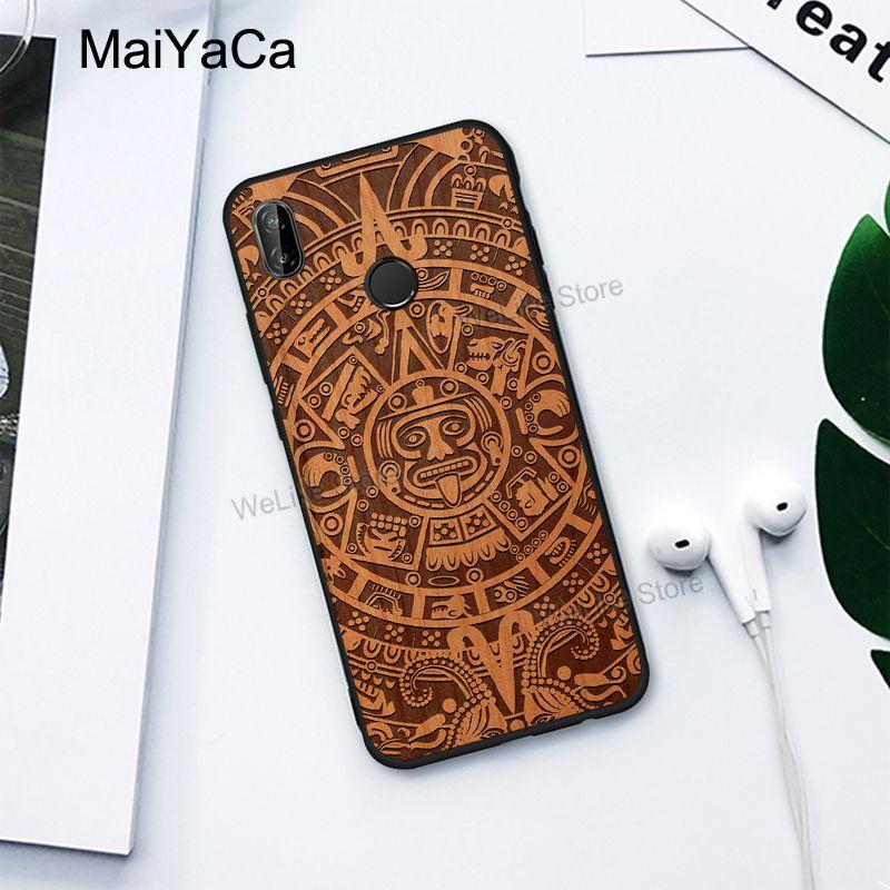 Mayan Calendar Wood Pattern Case For Xiaomi Redmi Note 11 Pro 10 9 8 9S 10S 9A 9T Mi 11T 11 Lite POCO F3 M3 M4 X3 Pro GT