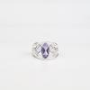 Natural Iolite Gemstone 925 Sterling Silver Jewelry Engagement Ring For Women CZR-3-5