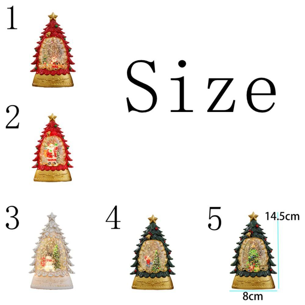 Water-Filled Christmas Wind Lantern Sculpture Kawaii Christmas Plastic Ornament Living Room