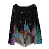 Womens  Fall Sweaters Long Sleeve Print Tops Pullover Sweaters Loose Dressy Casual Basic Clothes