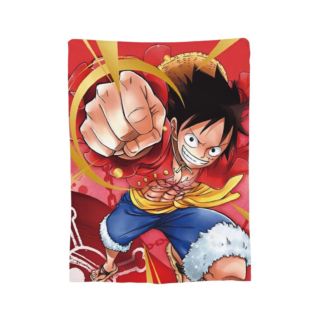 Luffy Anime Blanket  Flannel Throw Blanket Bedding Couch Portable Ultra-Soft Warm Bedspreads,