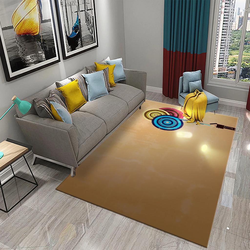 Colorful Lines Circle Geometry Texture Carpet for Bathroom Kitchen Entrance Doormats Anti-slip Rugs Bedroom Decor Floor Carpet