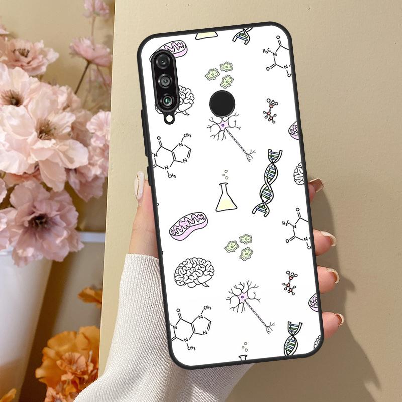 Science Chemistry Caffeine For Huawei Nova 10 SE 9 3i 7i 8i 11i 12i Y73 Y90 Y70 Y72 Y61 Y91 P60 Pro P40 P30 Lite Case