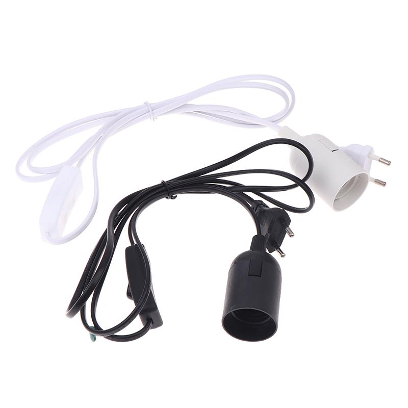 Eu Plug E27 Lamp Base Holder With On/Off Switch Power Cord Cables Hanging Pendant Led Light Fixture Lamp Bulb Socket Cord