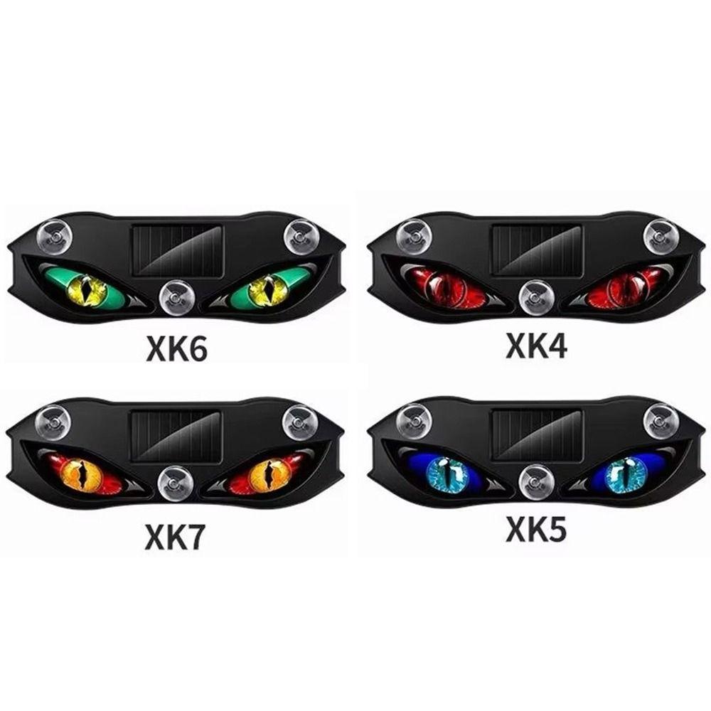 Flashing Car Demon Eye Light Solar Powered Car Window Light LED Signal Lamp  Vehicle Accessories