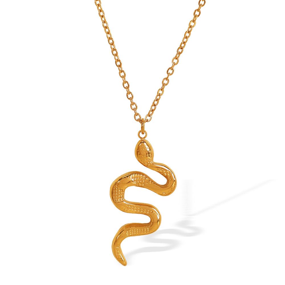 2026 Serpentine Pendant Necklace, Gold-plated 18k Electroplated Non-fading Necklace, Europe, America, Jewelry. 45CM