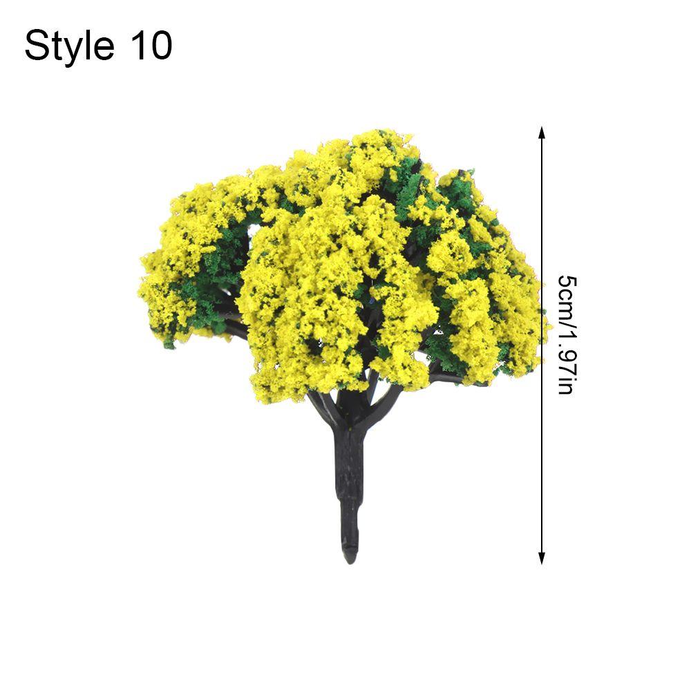 Arbres de Paysage Artificiels Décoration de Chemin de Fer Arbre à Fleurs Miniature Accessoires de Paysage de Bâtiment