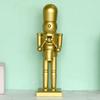 Golden Wooden Nutcracker Drumming Puppet Christmas Figures Toy Birthday Gift Traditional Handmade