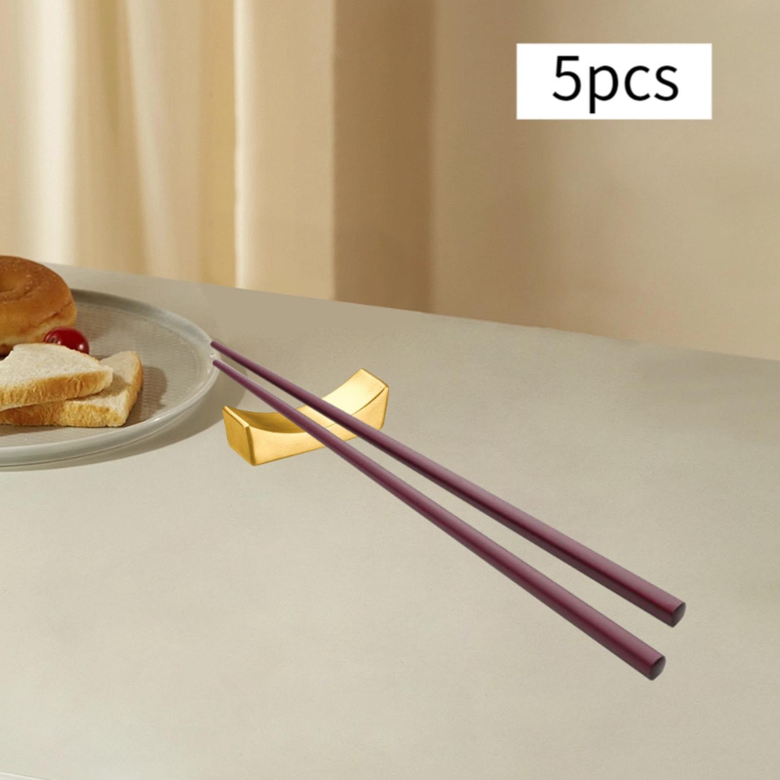 

Chopsticks Rest Rack Spoon Holder Rustproof Chopsticks Stand Multifunction Tableware Holder for Cafe Chopstick Spoon Fork золотистий