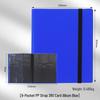 4-Pocket Solid Color PP Card Storage Album with Elastic Band, Large Capacity for Game Cards or Photos - Holds 160 Cards