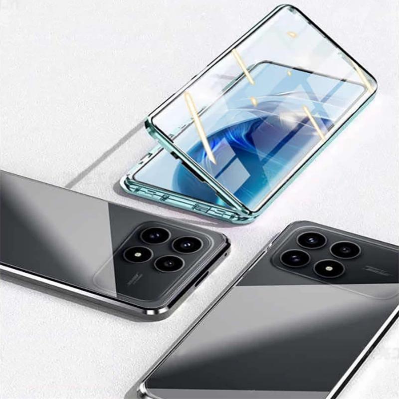 360 Full Case For Xiaomi POCO F8 Ultra F8 Pro 5G Double Sided Magnetic Adsorption Metal Capa Tempering Glass Protect Cover