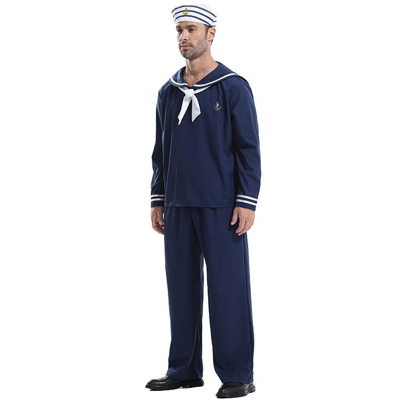 Halloween Costume Style Sailor Costume Cosplay Uniform Stage Performance, Nautical Costume Navigator