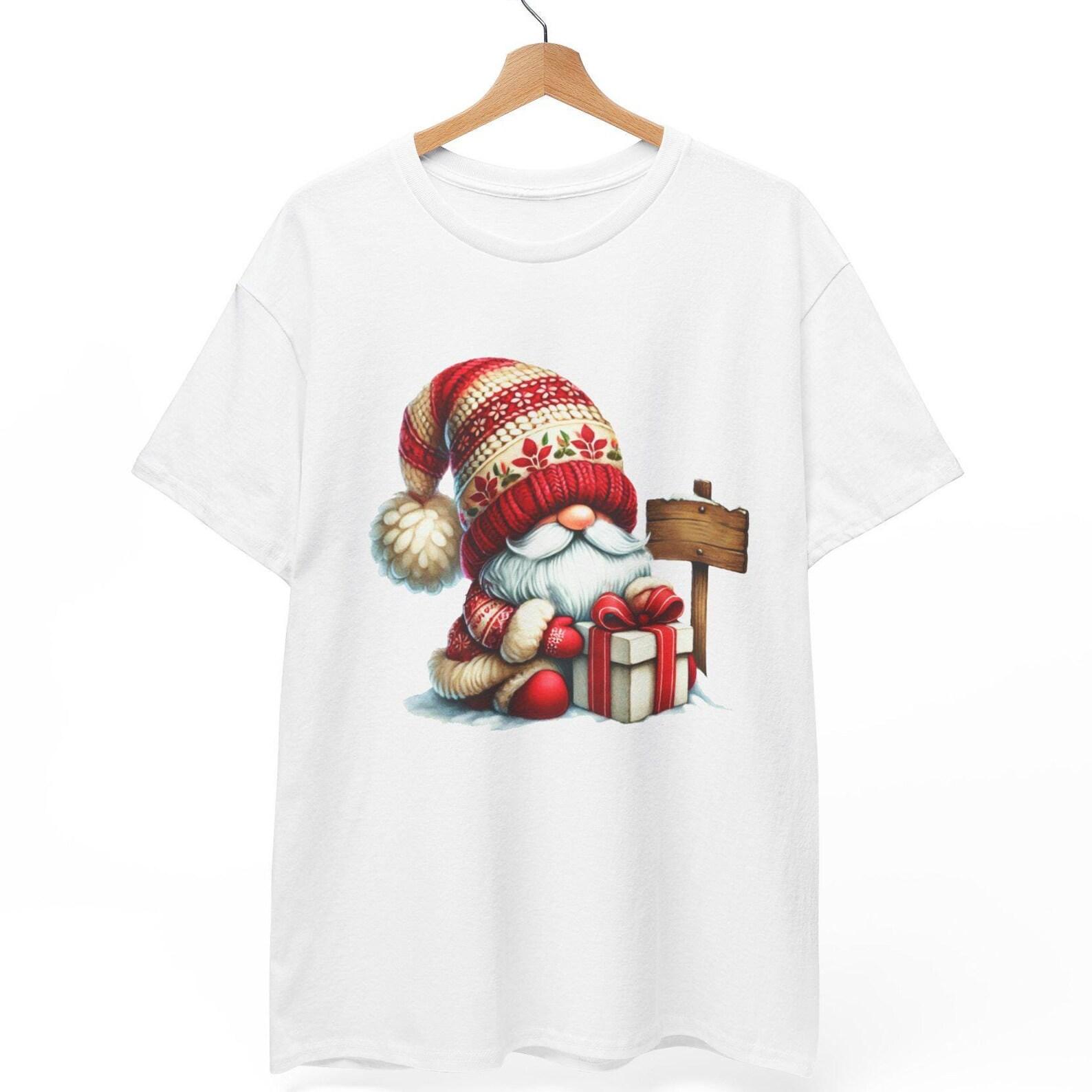 Christmas Gnome T-Shirt: Unisex Holiday Festive Tee M