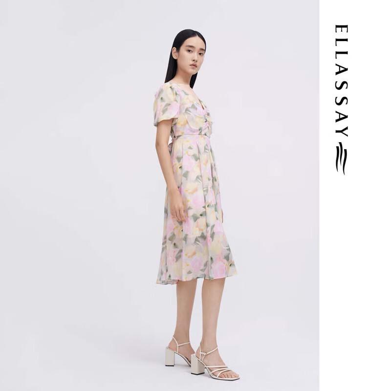 ELLASSAY Mulberry Silk Pleated Midi Dress