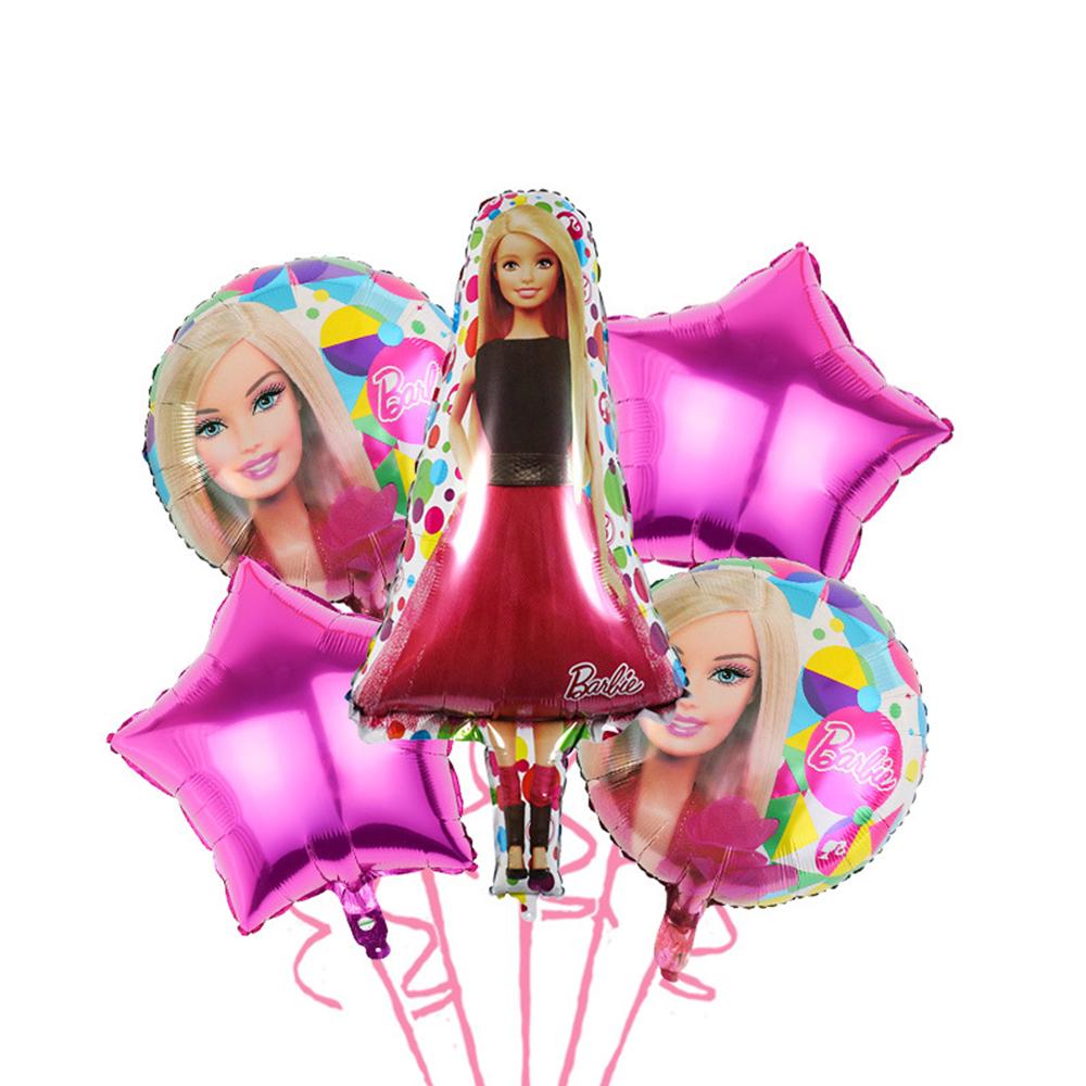 10ks Sada balónků Barbie Růžové balónky pro holky pro dekorace s tématem princezny
