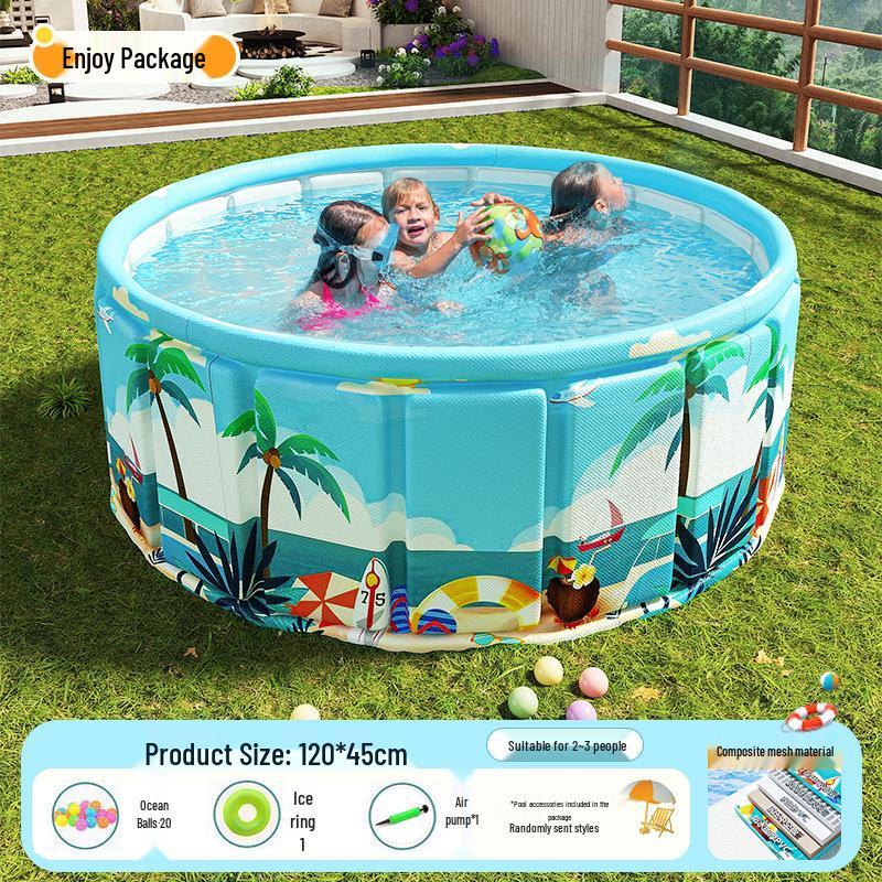 Foldable Inflatable Baby Pool & Sandpit for Indoor/Outdoor Play