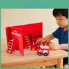 Wooden Fire Scene Construction Building Block Toys Play Set For Parent Child Interaction