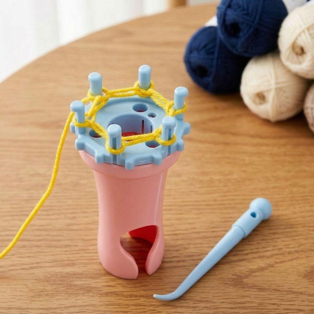 Manual Spool Knitter Plastic Bracelet Weaver Yarn Wool Knitter Knitting Spool Handmade Weaving