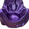 Grim Reaper Statue Gothic Crystal Ball Stand Bookshelf Decor Mysterious Creepy Wizard Robe Sculpture for Halloween Home Decor