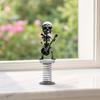 Skull Spring Car Ornament, Rocking Skull Figurine, Acrylic Swaying Skeleton Dashboard Decor for Vehicle, Car Interior Accessories