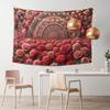 Florale Blume Wandteppich Aschgrauer Hintergrund Wandkunst Rosen Wandteppiche Pflanze Botanisch Natur Wandbehang Schwarz-Weiß Stil