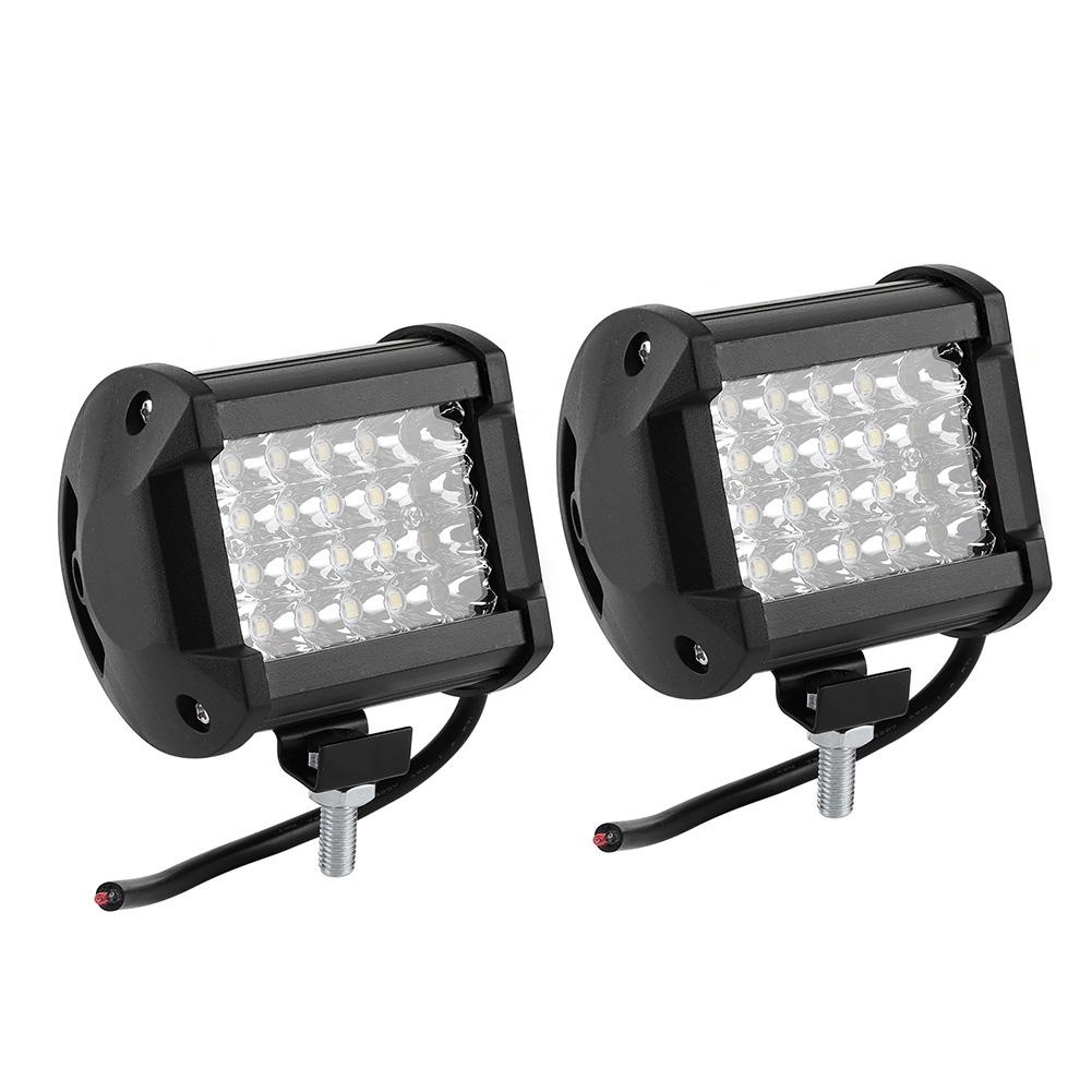 2PCS 4in 72W LED Work Light 30 degrees  Spotlight IP67 Lamp for Off Road Truck  SUV Boat 12V 24V