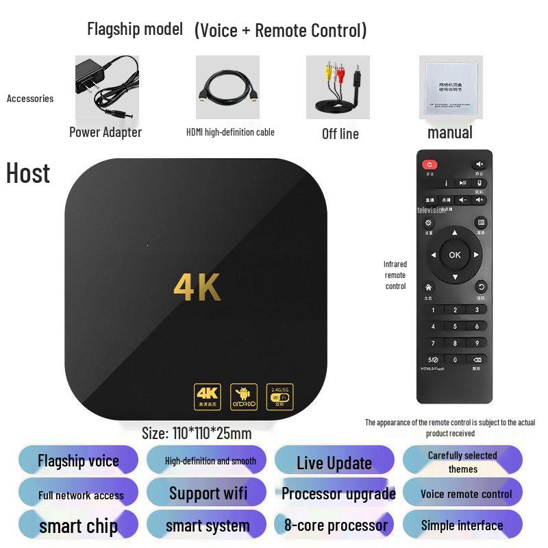 5G Dual-Band 4K HD Universal Screen Mirroring Smart TV Box