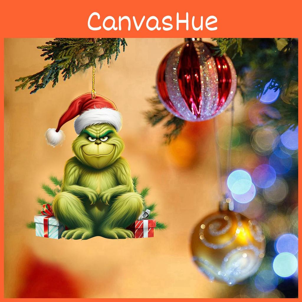 Decorațiune Creativă de Crăciun Grinch din Acril, Ornament de Desene Animate Pentru Casă și Mașină