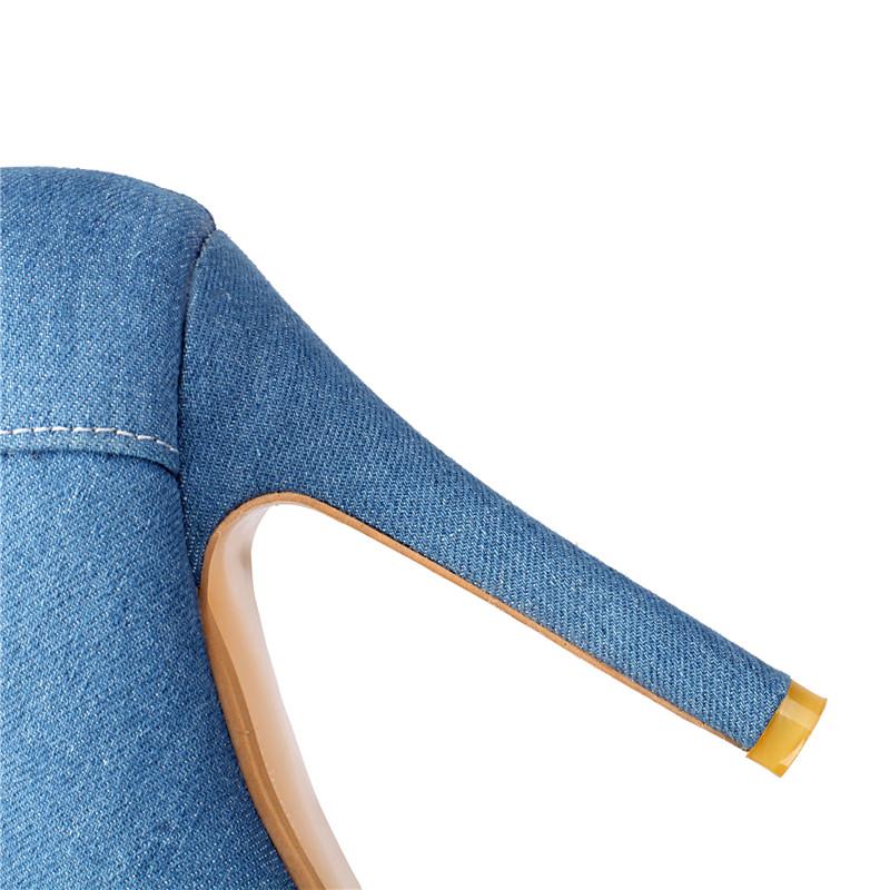 Women's high-heeled cool boots, sexy European and American style spring and summer new thin-heeled large-size fish mouth shoes