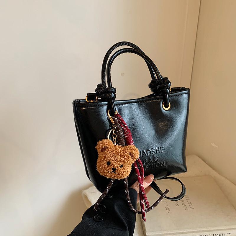 Ielgy Autumn Winter All-Match Trendy Fashion Cross-Body Portable Bucket Bag