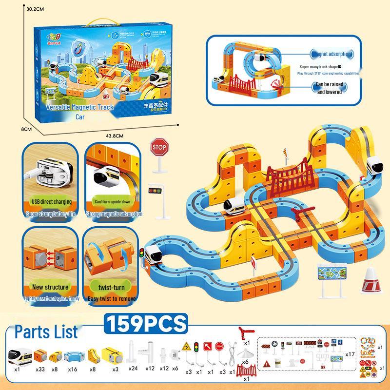 Magic Track Cube: Versatile Magnetic Assembly Toy Car with Free Shipping